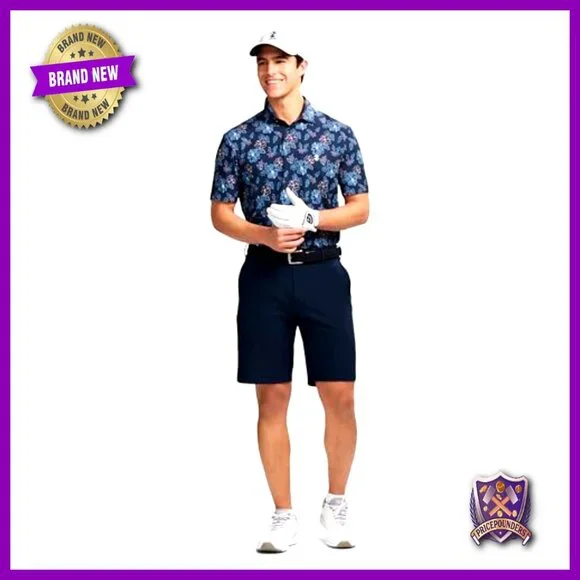Men's Golf Polo with Moisture-Wicking Fabric and UPF Protection